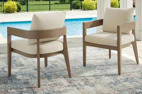 Serene Bay - Arm Chair With Cushion (Set of 2) - Dark Brown / White - view 6