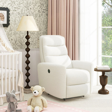 Bloomy - High Back Power Recliner Motion Chair - Chiffon White - view 4