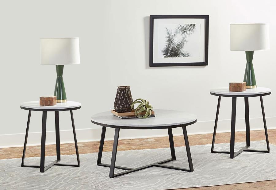 Hugo - Faux Marble Coffee Table Set