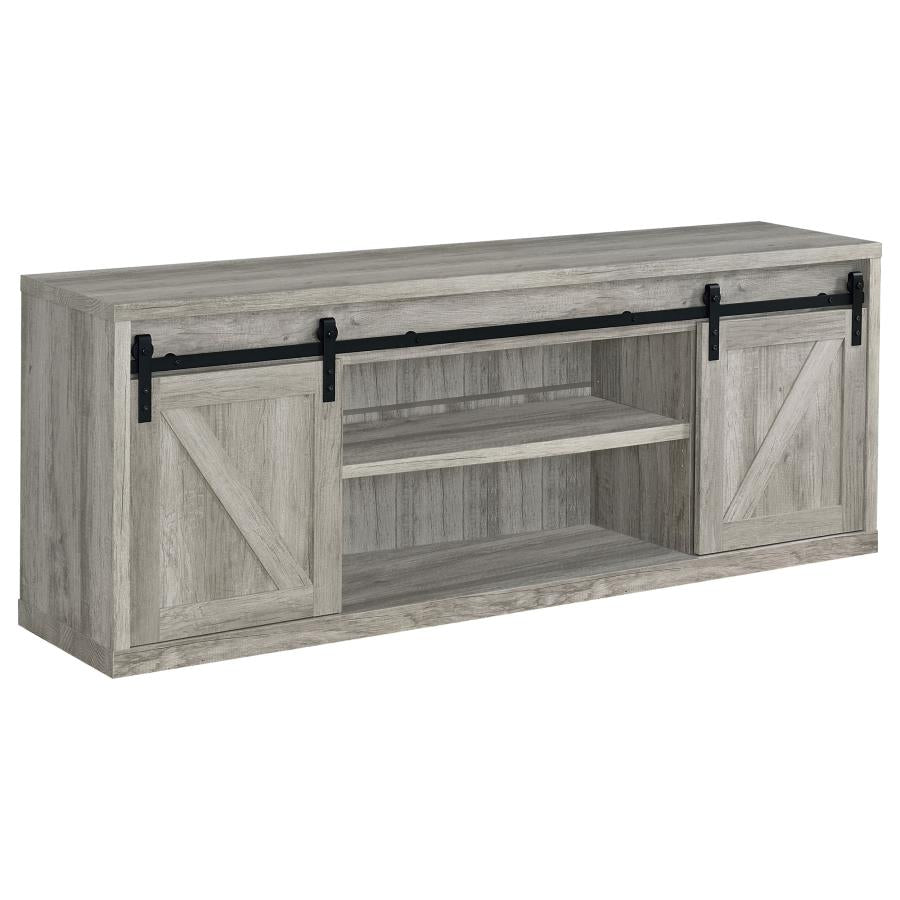 Brockton - 3-shelf Sliding Doors TV Console