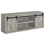 Brockton - 3-shelf Sliding Doors TV Console