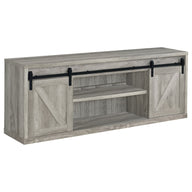Brockton - 3-shelf Sliding Doors TV Console