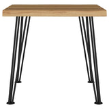 Zander Square Wood Top Coffee Table Natural Brown