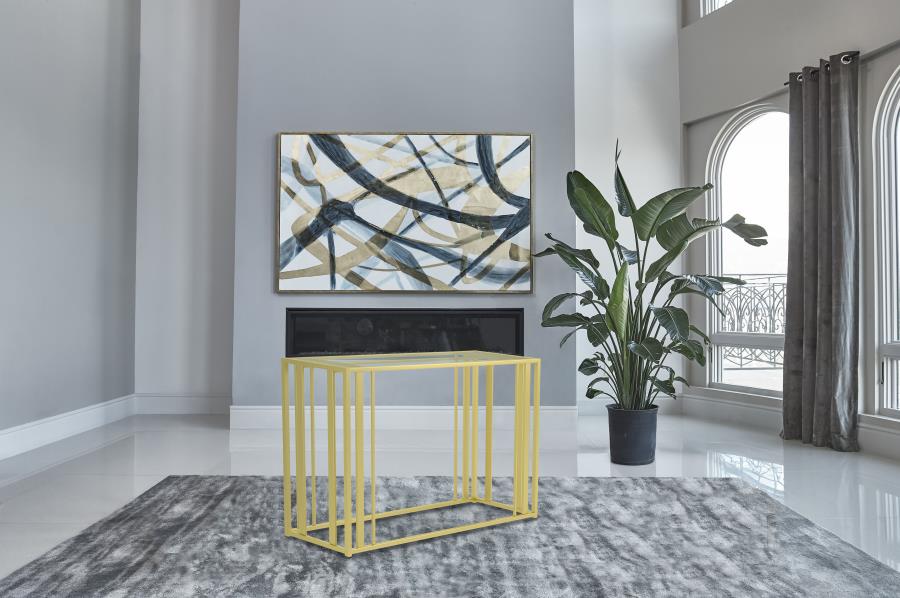 Adri - Glass Top Entryway Sofa Console Table