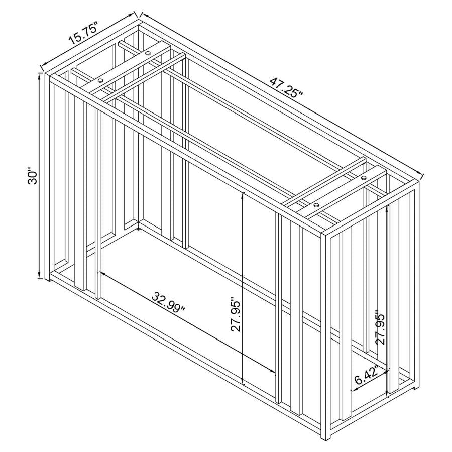 Adri - Glass Top Entryway Sofa Console Table