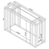Adri - Glass Top Entryway Sofa Console Table