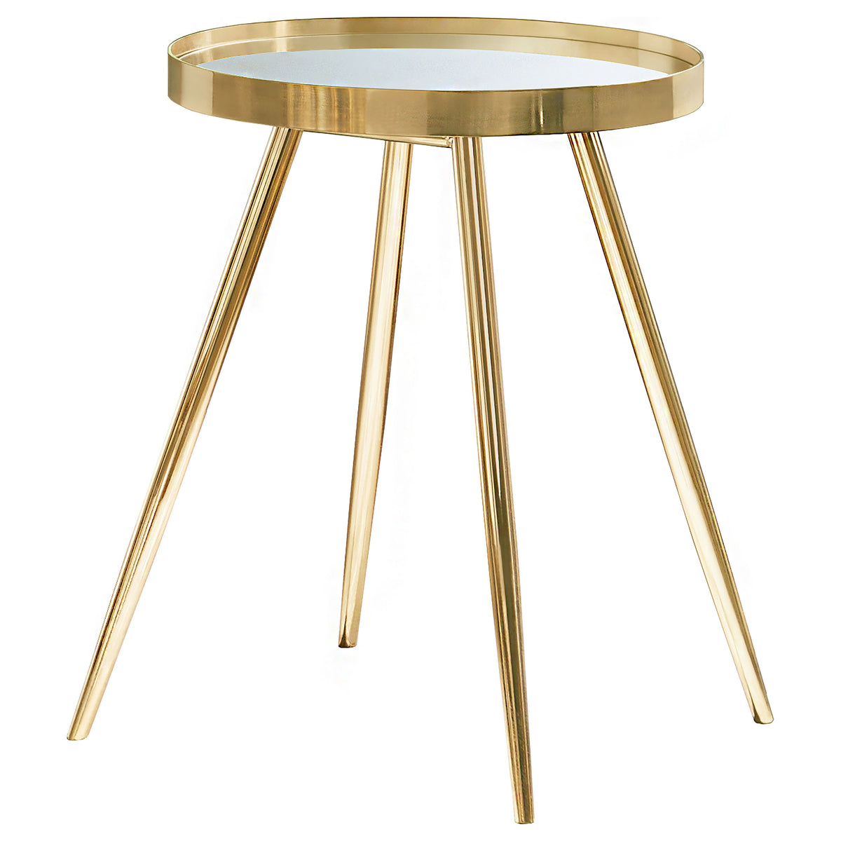 Kaelyn - Round Mirror Top End Table