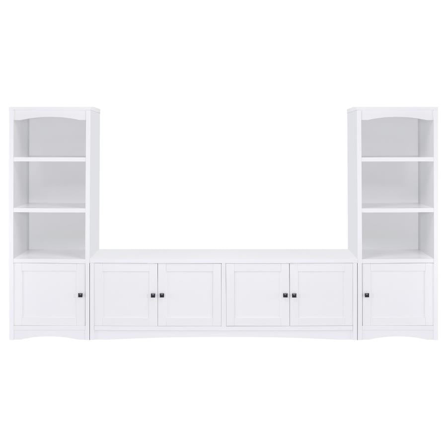 Laughlin - 3-piece Entertainment Center TV Stand - White
