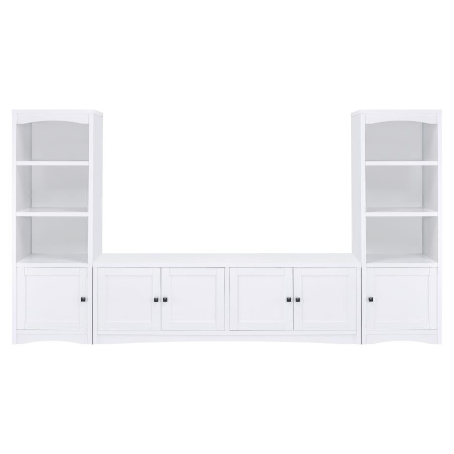 Laughlin - 4 Door Engineered Wood TV Stand - White