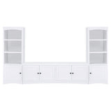 Laughlin - 4 Door Engineered Wood TV Stand - White