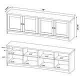 Laughlin - 3-piece Entertainment Center TV Stand - White