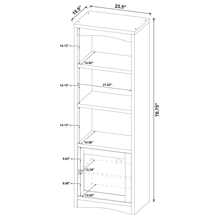 Laughlin - 3 Shelf Engineered Wood Media Tower