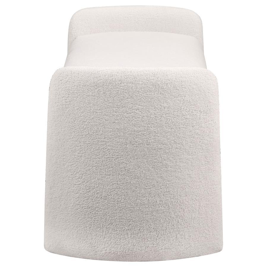 Peoria - Velvet Upholstered Accent Bench - Ivory by Coaster Fine Furniture | Bel Furniture