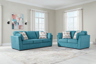 Keerwick - Living Room Set Light Blue 2 Pc. Sofa, Loveseat by Signature Design by Ashley® | Bel Furniture