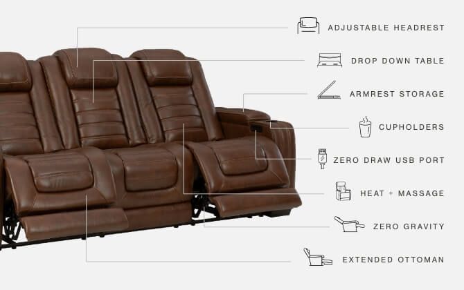 Backtrack - Chocolate - 2 Pc. - Power Reclining Sofa, Loveseat