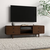 Alexa - Mid-Century Modern Style TV Stand - Dark Brown / Wood by Ashcroft Furniture | Bel Furniture