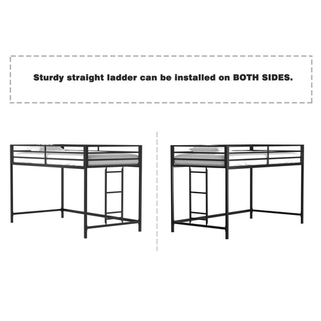 Adam - Twin Loft Bunk - Black - view 6