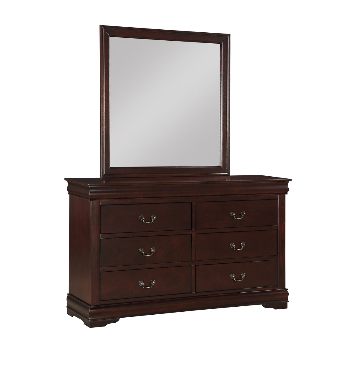 Louis Philip - Dresser, Mirror Dark Brown by Crown Mark | Bel Furniture