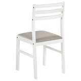 Bucknell - 3 Piece Round Drop Leaf Dining Table Set - White