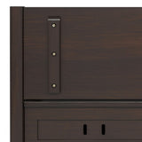 Connaught - Entryway Storage Bench With Shelf - Chestnut by Simpli-Home | Bel Furniture