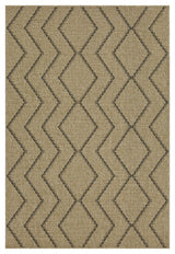 Earth - Indoor / Outdoor Polypropylene Area Rug - Jute / Black Light Brown 5' x 7' by Icona Home Decor | Bel Furniture