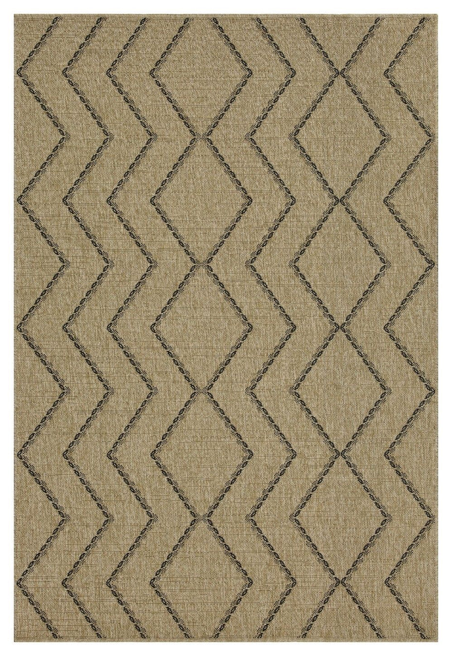 Earth - Indoor / Outdoor Polypropylene Area Rug - Jute / Black