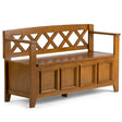 Amherst - Handcrafted Entryway Storage Bench Light Brown by Simpli-Home | Bel Furniture