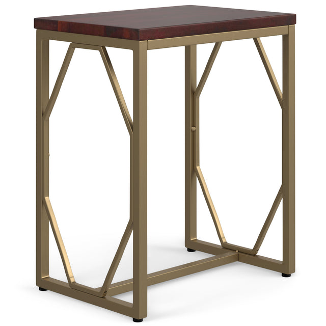 Selma - Handcrafted Metal And Wood Accent Table - view 2
