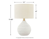 Wardmont - White - Ceramic Table Lamp by Signature Design by Ashley® | Bel Furniture