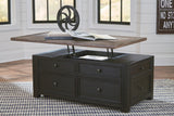 Tyler Creek - Grayish Brown / Black - Lift Top Cocktail Table by Signature Design by Ashley® | Bel Furniture