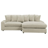 Blaine - Upholstered Reversible Chaise Sectional Sofa by Coaster Fine Furniture | Bel Furniture