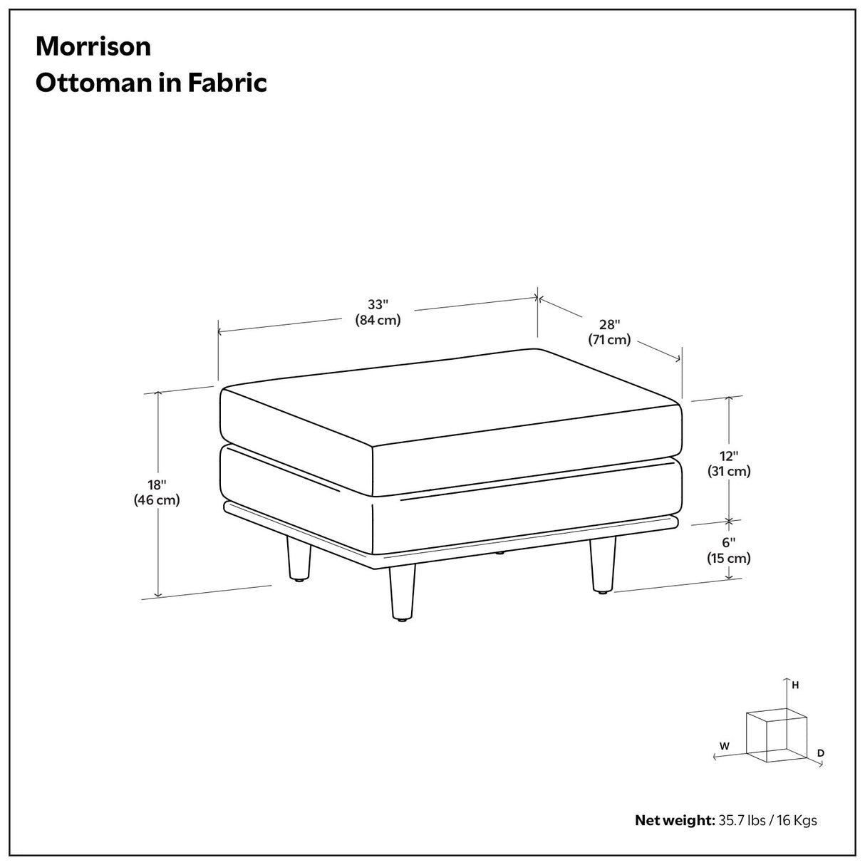 Morrison - Handcrafted Ottoman