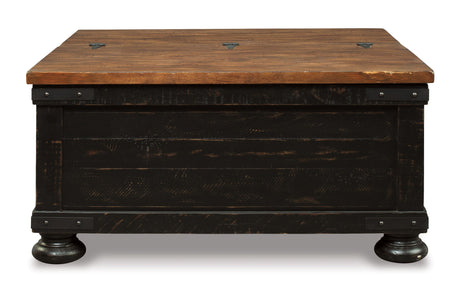 Valebeck - Lift Top Cocktail Table - Black / Brown - view 5