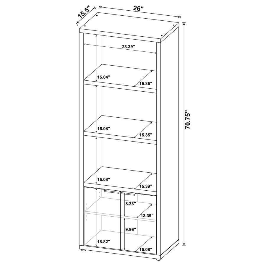 Tabby - 3-Shelf Engineered Wood Media Tower - Mango