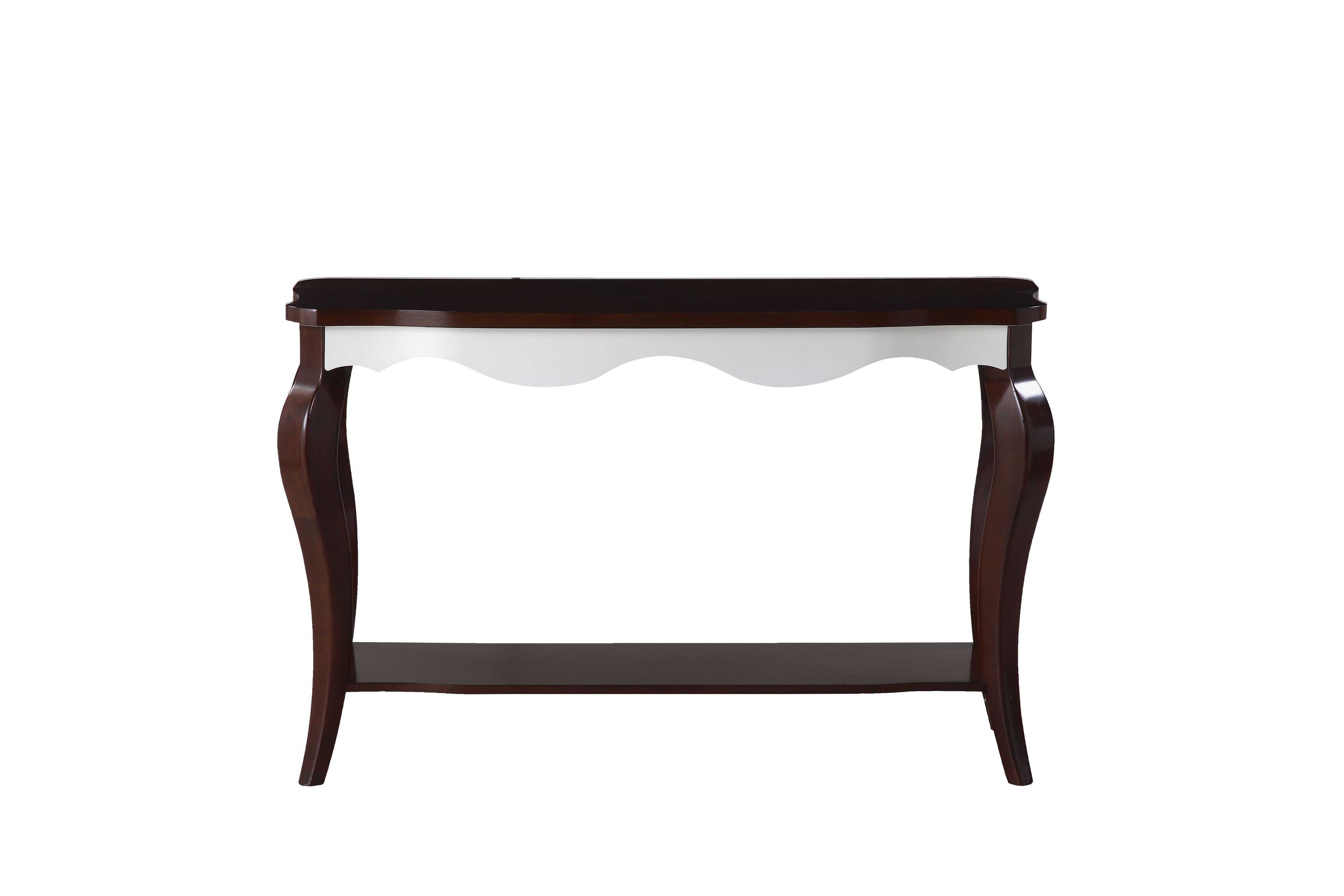 Mathias - Sofa Table - White / Walnut