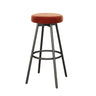 Modern Glam Upholstered Faux Velvet Bar Stool Red by Walker Edison | Bel Furniture