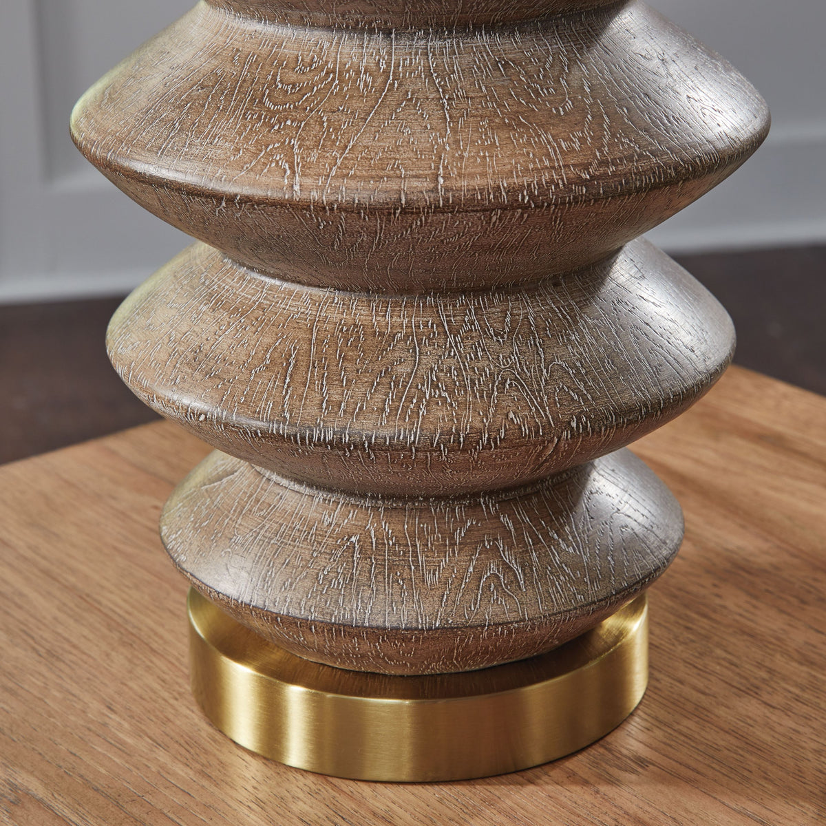 Jyllyard - Brown / Gold Finish - Poly Table Lamp by Signature Design by Ashley® | Bel Furniture