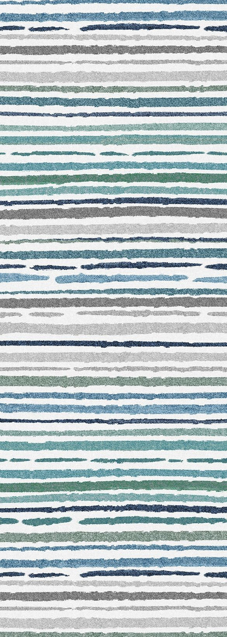 Sphinx - Indoor & Outdoor Washable Non - Slip Accent Rug Blue 66"W x 24"D x 0.04"H by Icona Home Decor | Bel Furniture