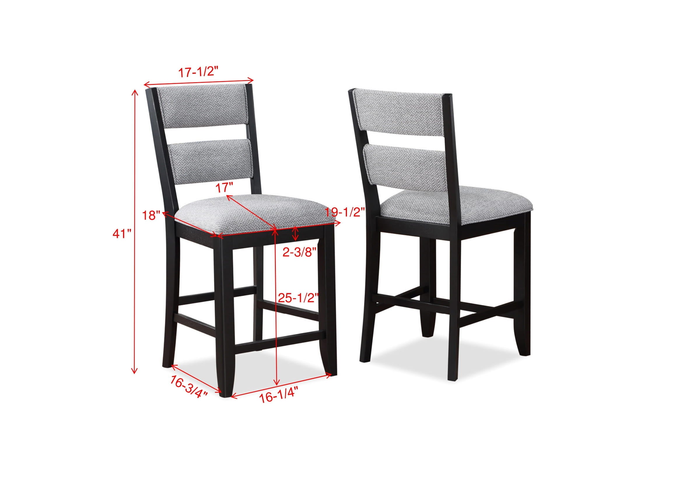 Frey - Counter Height Chair (Set of 2) - Black