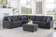 Leo - Woven Modular Sectional Sofa Comfort And Style by Lilola Home | Bel Furniture