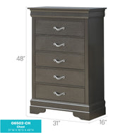 Sleek Transitional Chest - Metal Black
