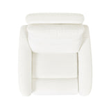 Bloomy - High Back Power Recliner Motion Chair - Chiffon White
