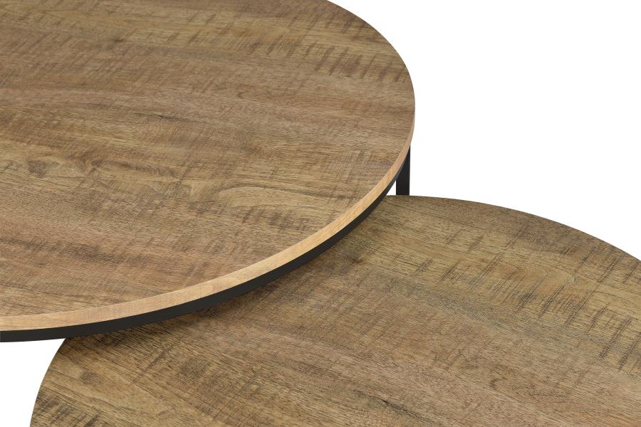 Lainey - 2 Piece Round Nesting Coffee Table - Mango