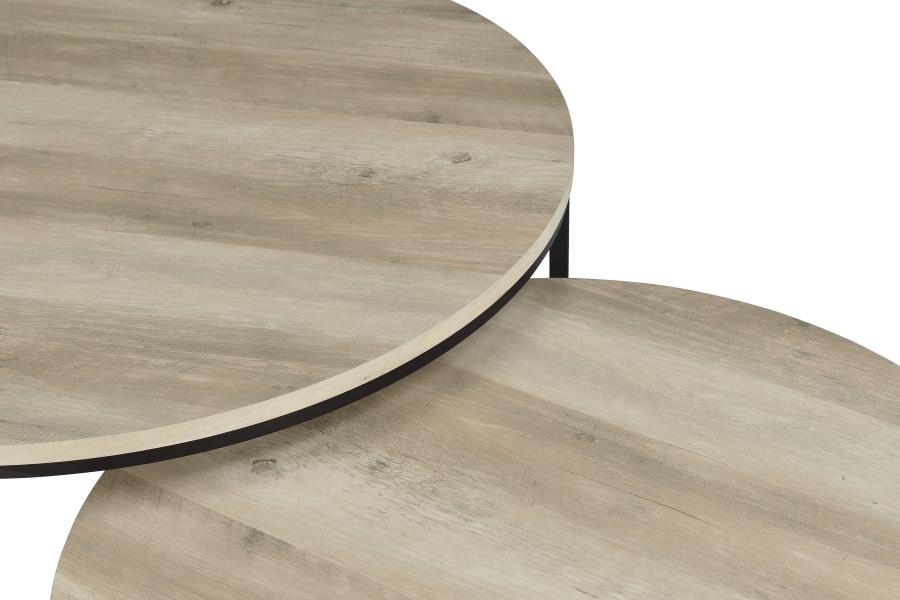 Lainey - 2 Piece Round Faux Marble Nesting Coffee Table