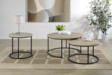 Lainey - 2 Piece Round Faux Marble Nesting Coffee Table