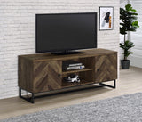 Myles - 2 Door Engineered Wood TV Stand - Rustic Oak