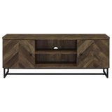 Myles - 2 Door Engineered Wood TV Stand - Rustic Oak