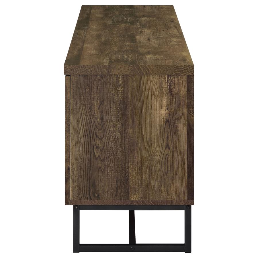 Myles - 2 Door Engineered Wood TV Stand - Rustic Oak