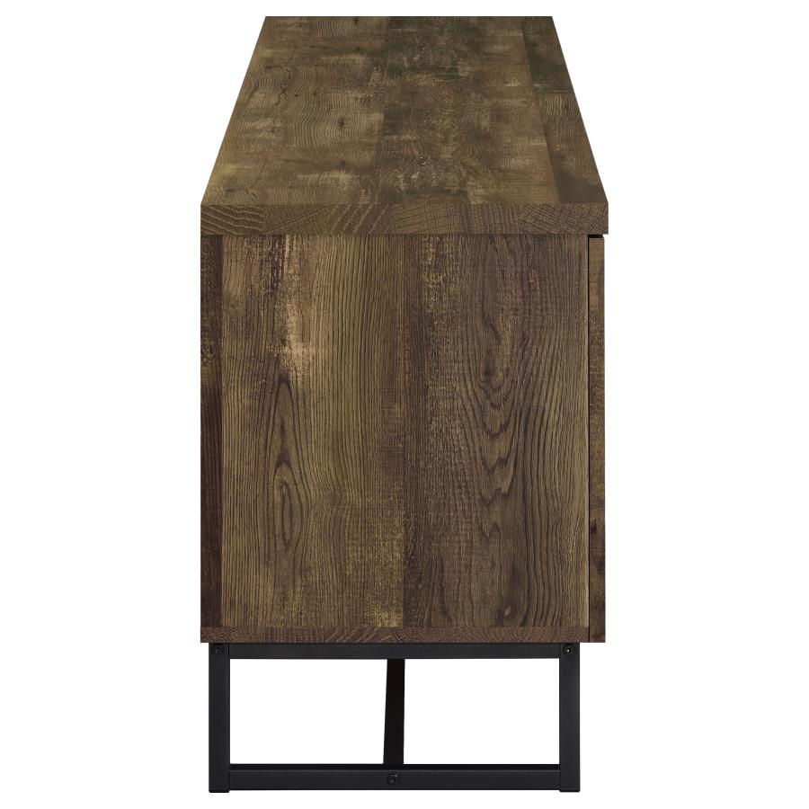 Myles - 2 Door Engineered Wood TV Stand - Rustic Oak