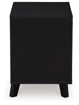 Danziar - Black - Two Drawer Night Stand by Signature Design by Ashley® | Bel Furniture